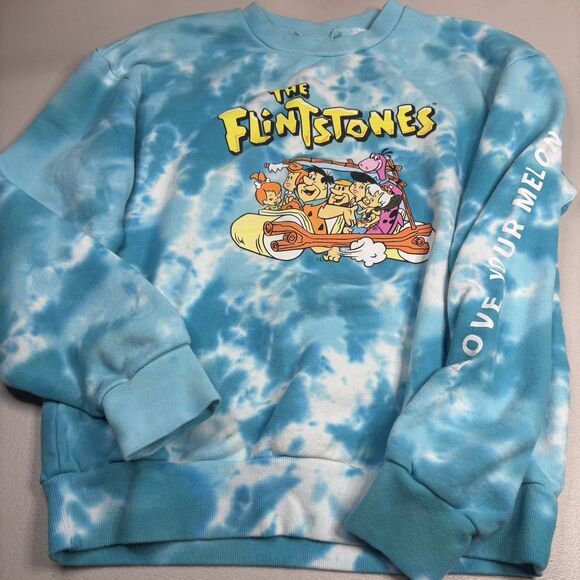 LOVE YOUR MELON x FRUITY PEBBLES  Flintstones Rare Tie Dye Sweatshirt Women's XS - Picture 1 of 10